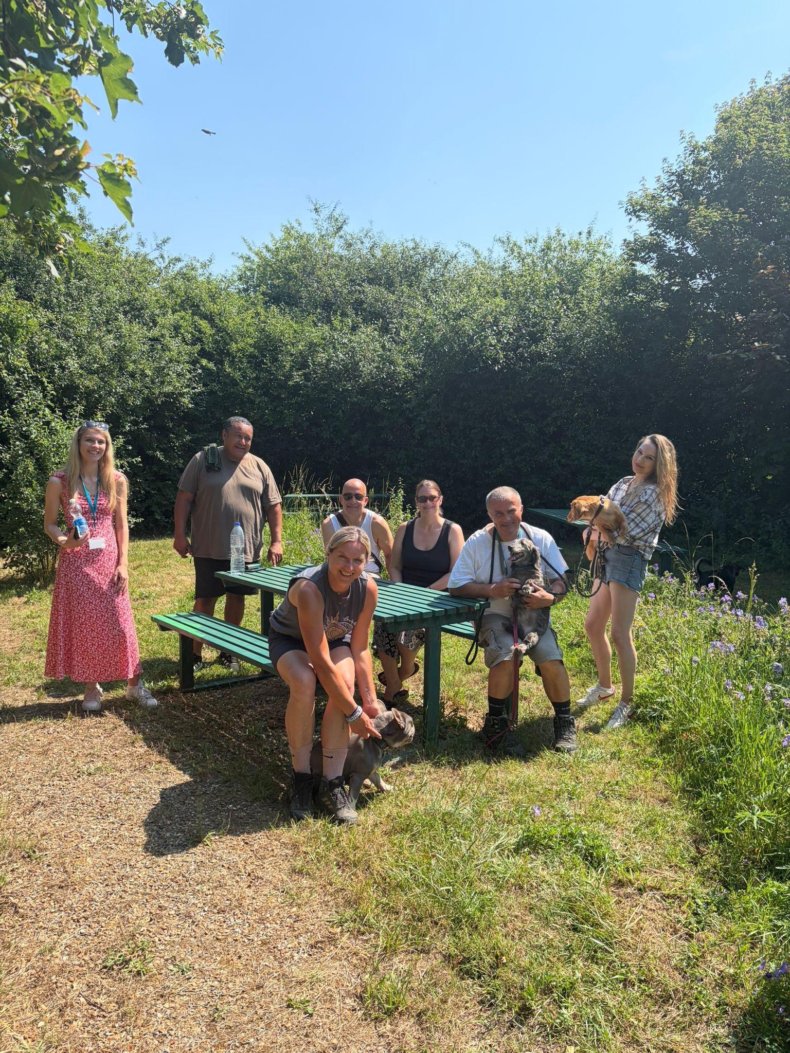 Group photo taken of volunteers at Mendip community garden