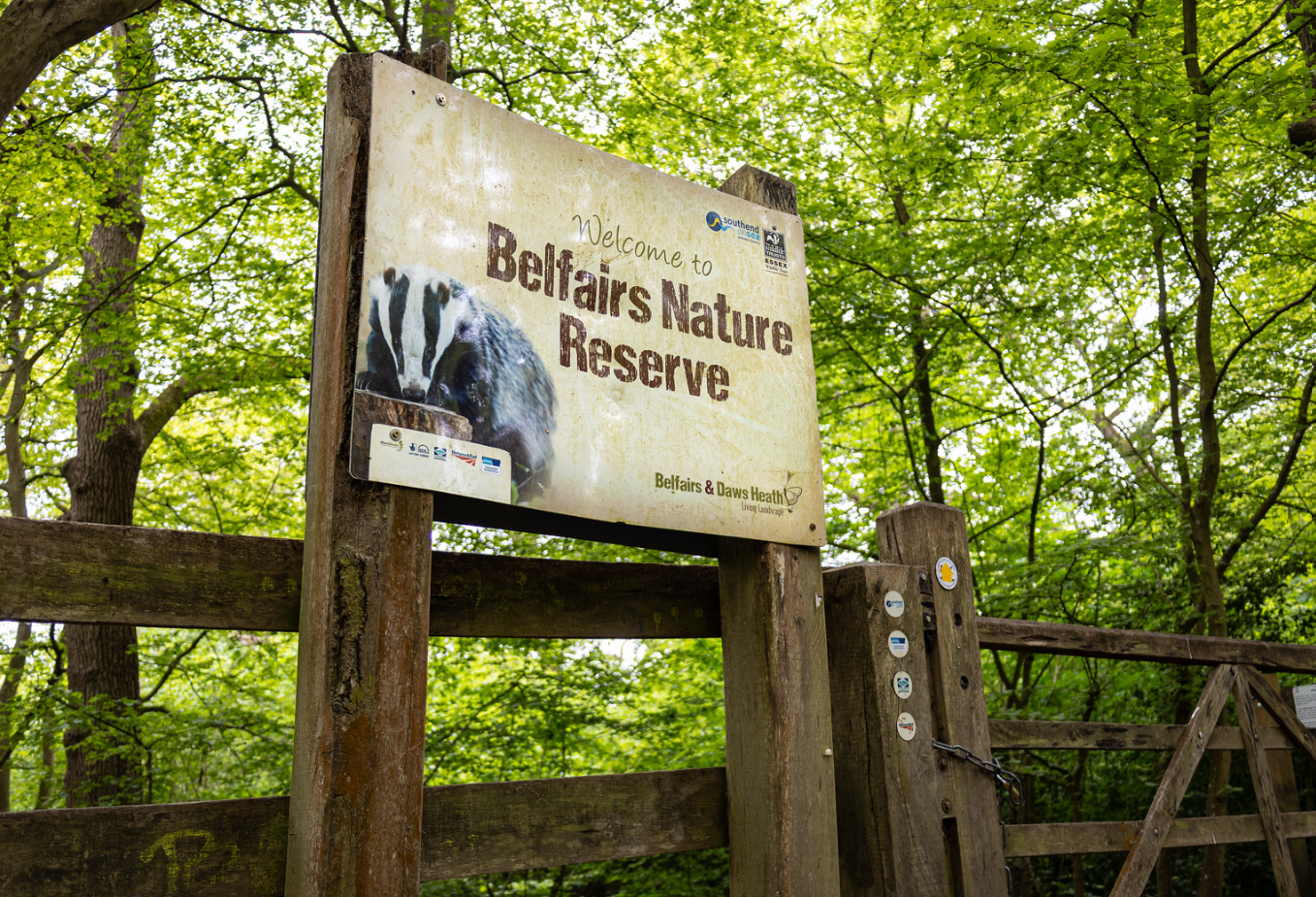 Belfairs nature reserve sign