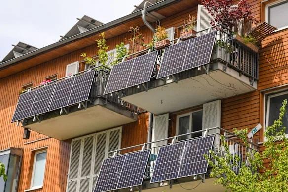 image of panels on balcony as example